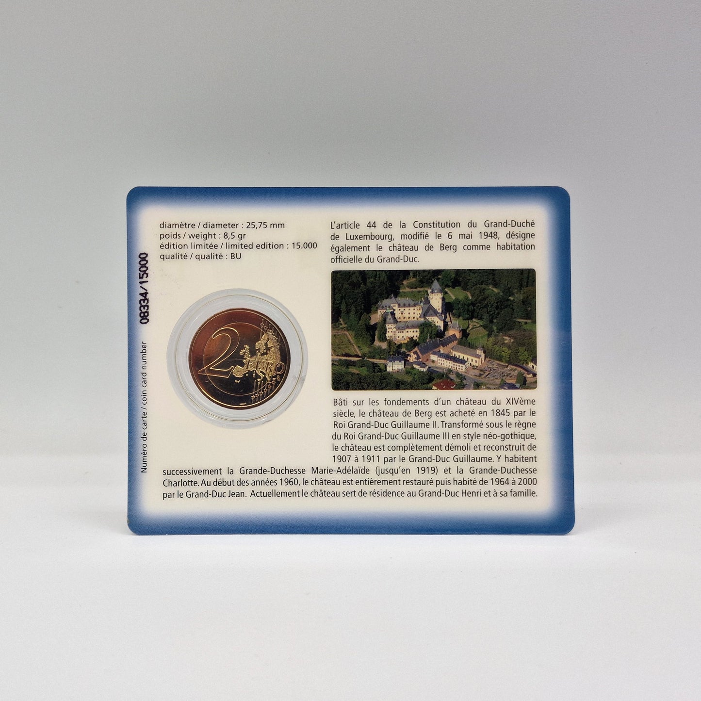 2008 Castelo de Berg - Luxemburgo Coincard