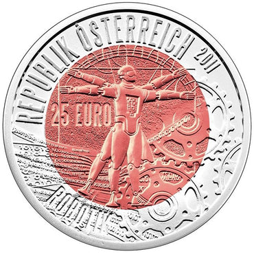 2011 Robótica - 25€ Áustria Niobium Proof