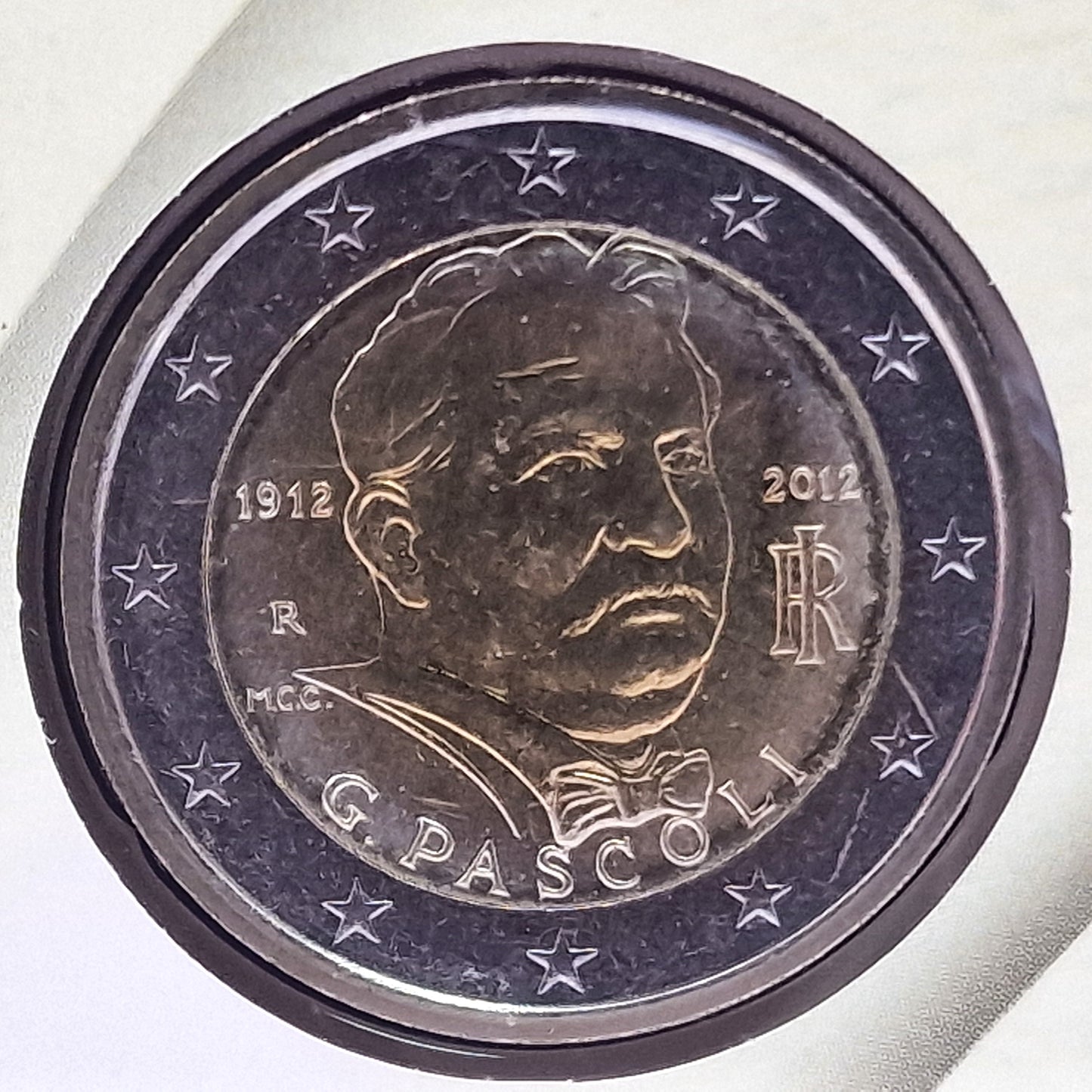 2012 Giovanni Pascoli €2 - Italy Coincard