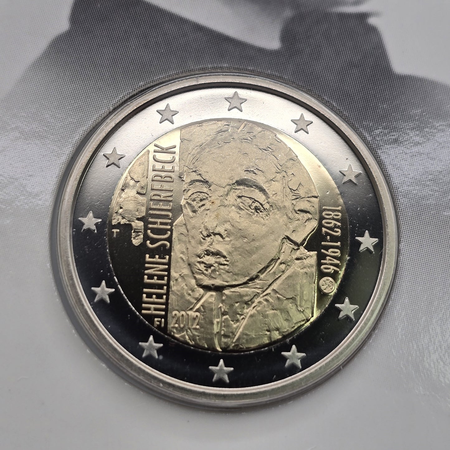 2012 "Helene Schjerfbeck" - 2€ Finlândia Proof (em CC)