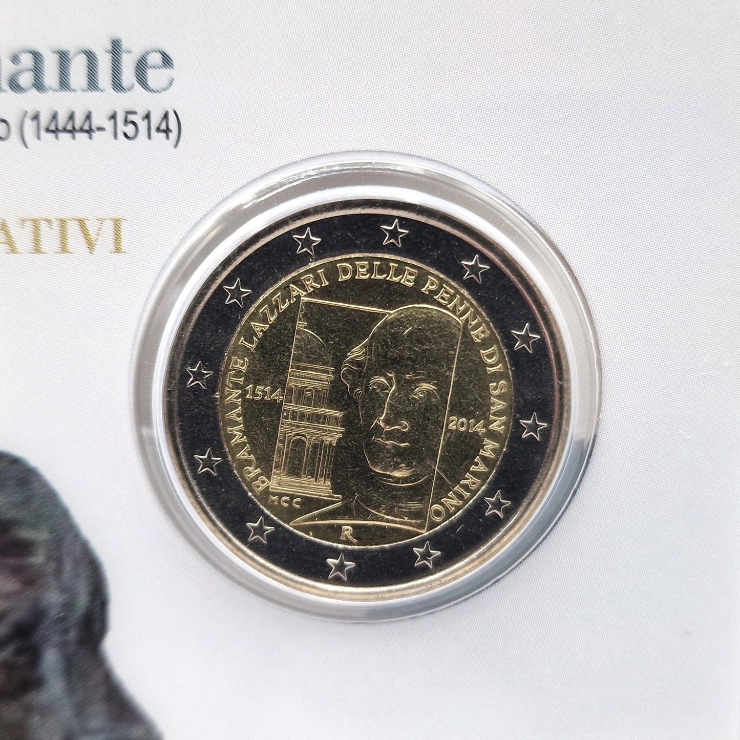 2014 "Donate Bramante" - 2€ San Marino Coincard