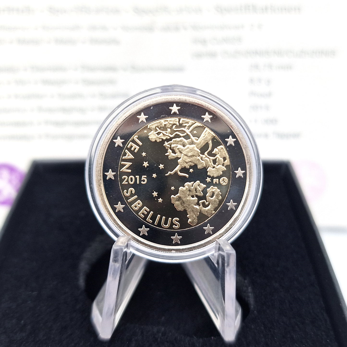 2015 "Jean Sibelius" - 2€ Finlândia Proof