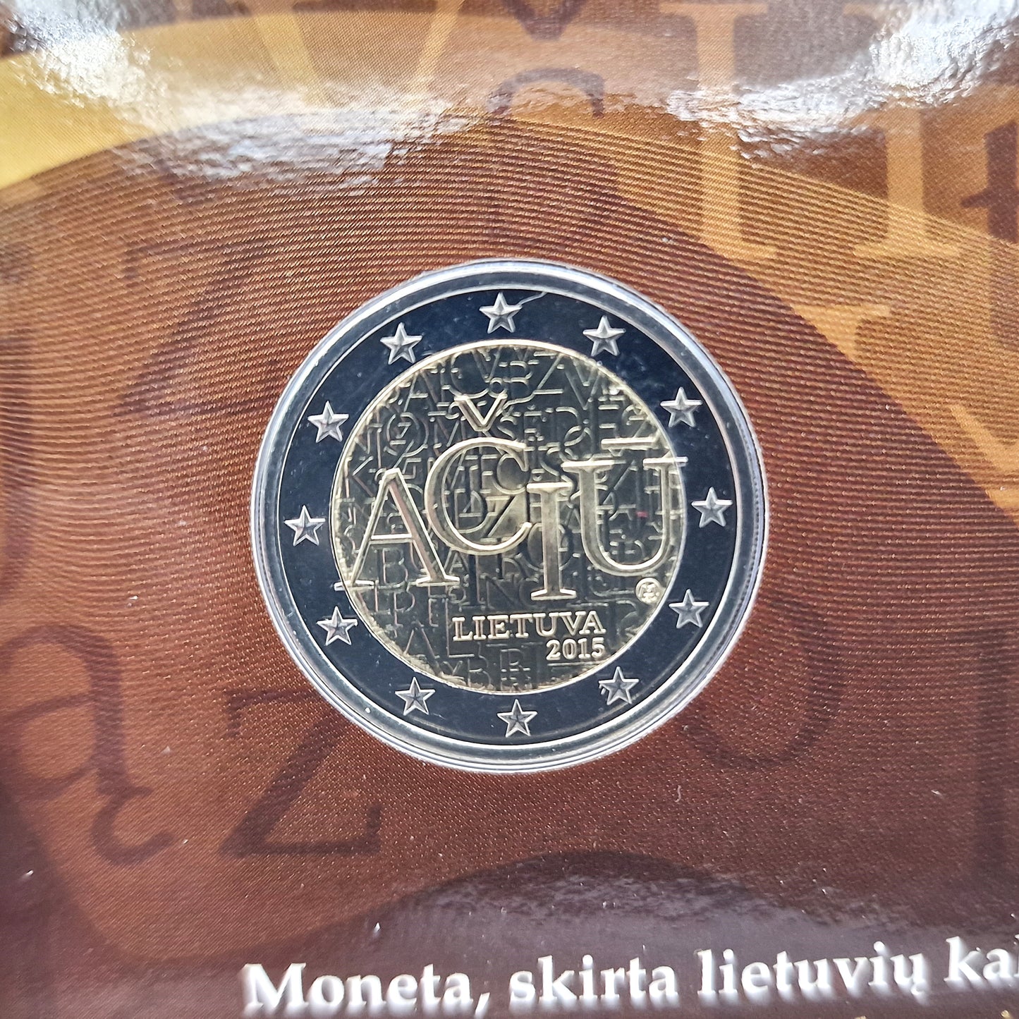 2015 Língua Lituana 2€ - Lituânia Coincard