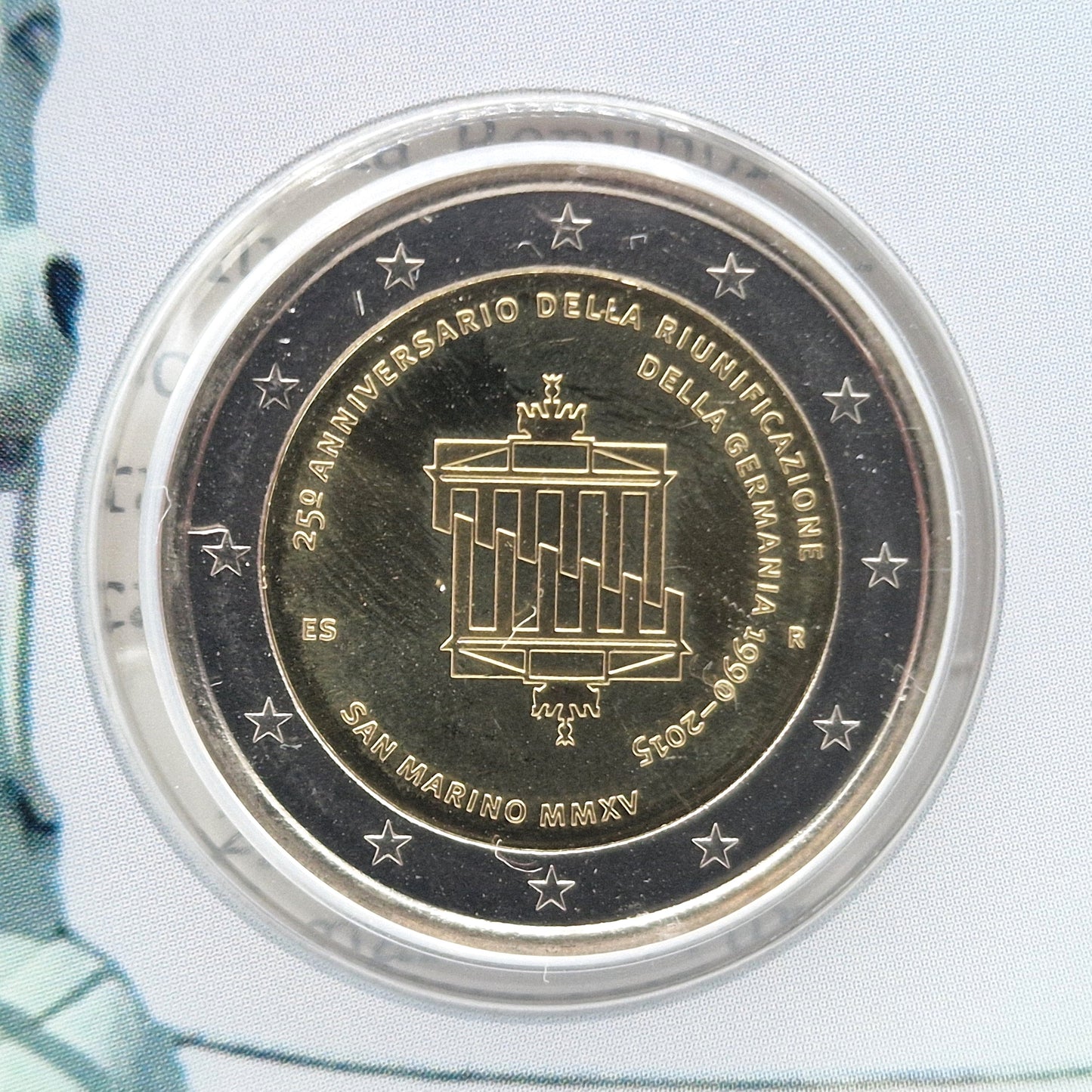 2015 Reunificação da Alemanha - 2€ San Marino Coincard