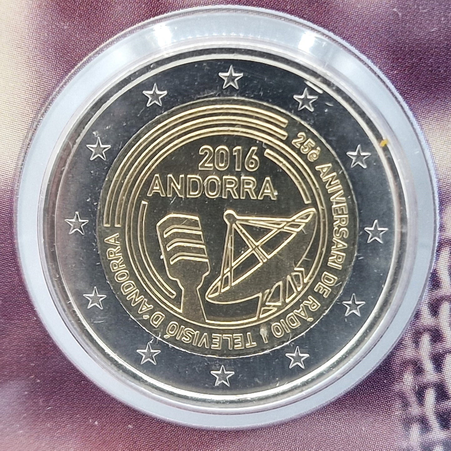 2016 25 Anos da Rádio e TV - 2€ Andorra Coincard