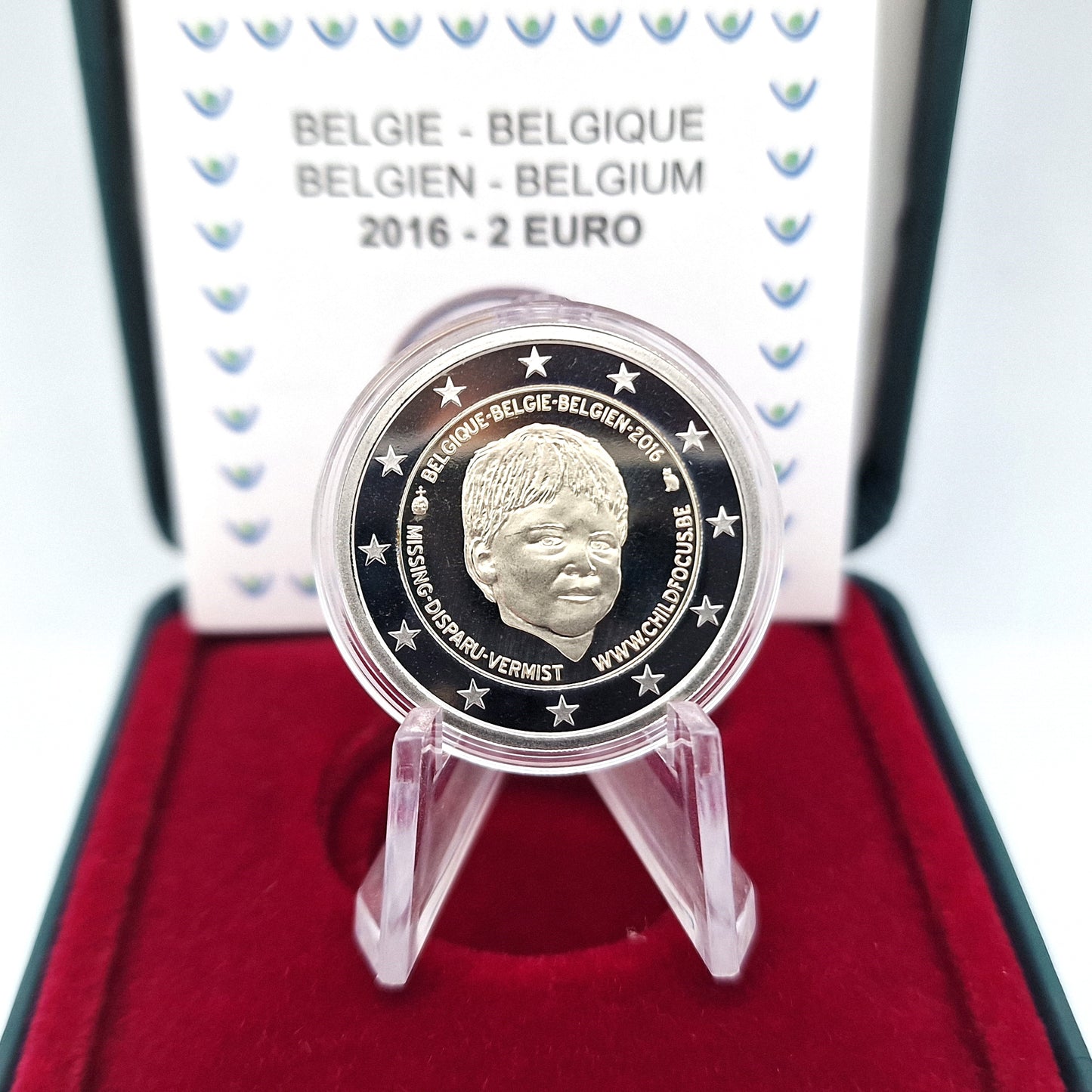 2016 Crianças Desaparecidas - 2€ Bélgica Proof