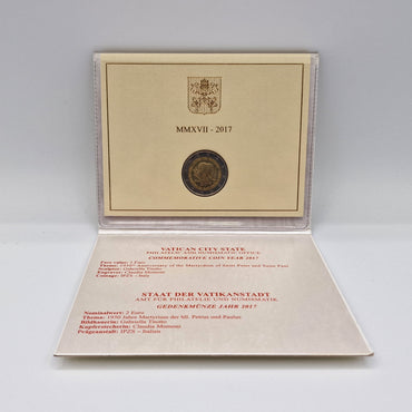 2017 Saint Peter and Paul - €2 Vatican Coincard