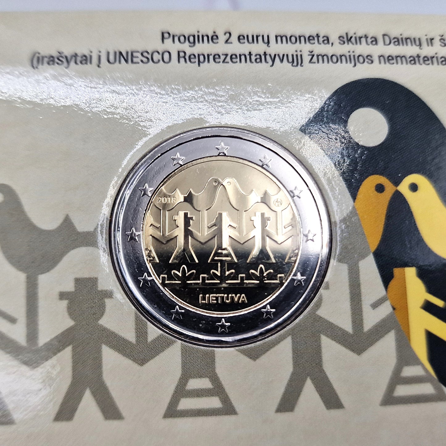 2018 Singing and Dancing €2 - Lithuania Coincard