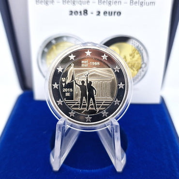 2018 Maio 1968 - 2€ Bélgica Proof