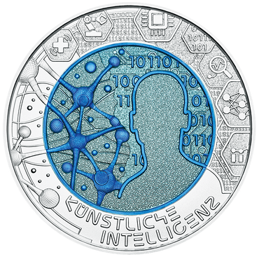 2019 Inteligência Artificial - 25€ Áustria Niobium Proof