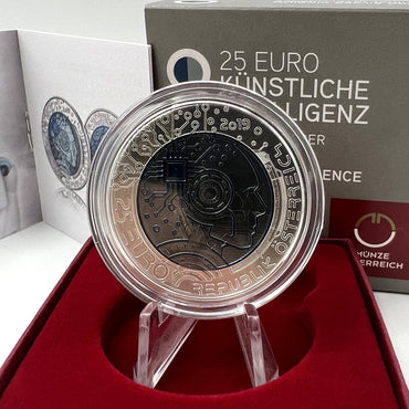 2019 Inteligência Artificial - 25€ Áustria Niobium Proof