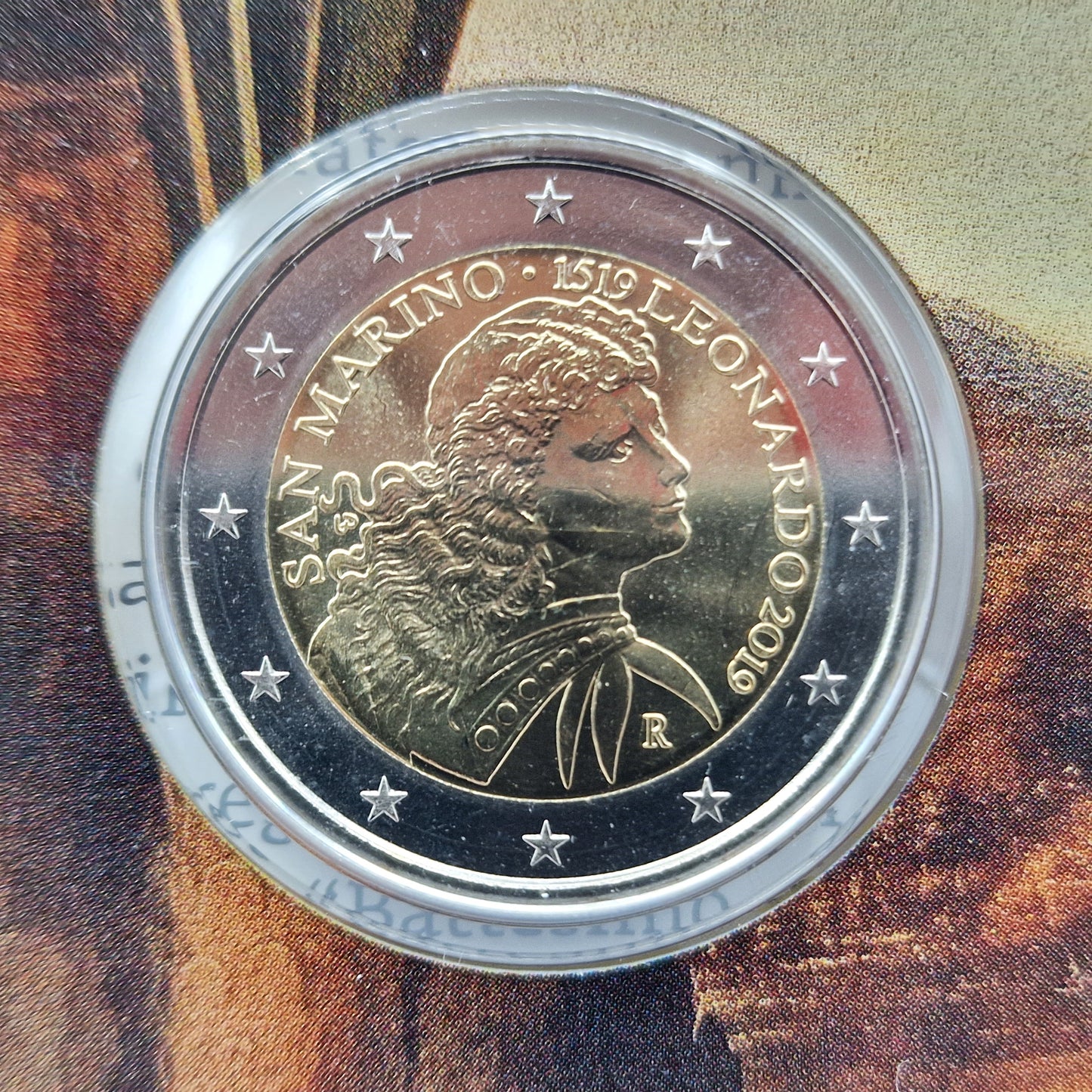 2019 "Leonardo Da Vinci" - 2€ San Marino Coincard