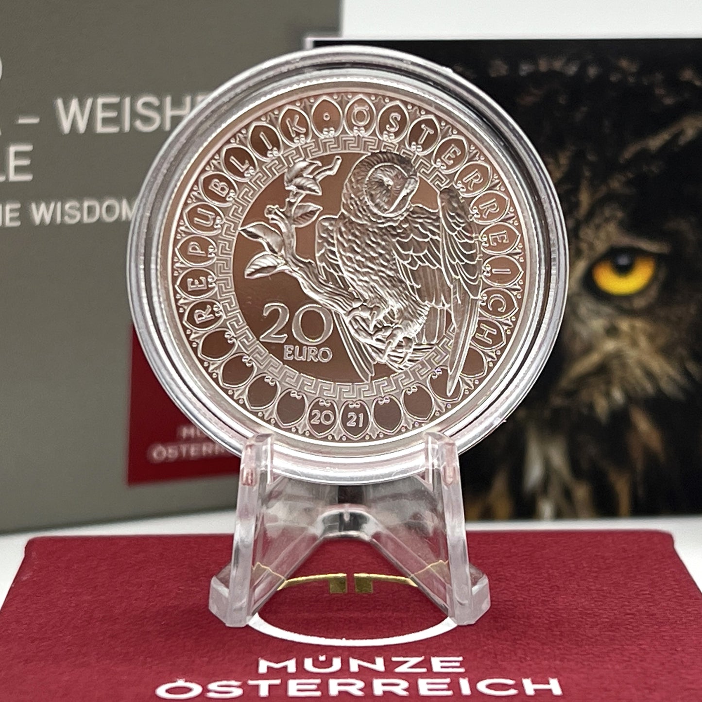 2021 A Sabedoria do Mocho - 20€ Áustria Proof