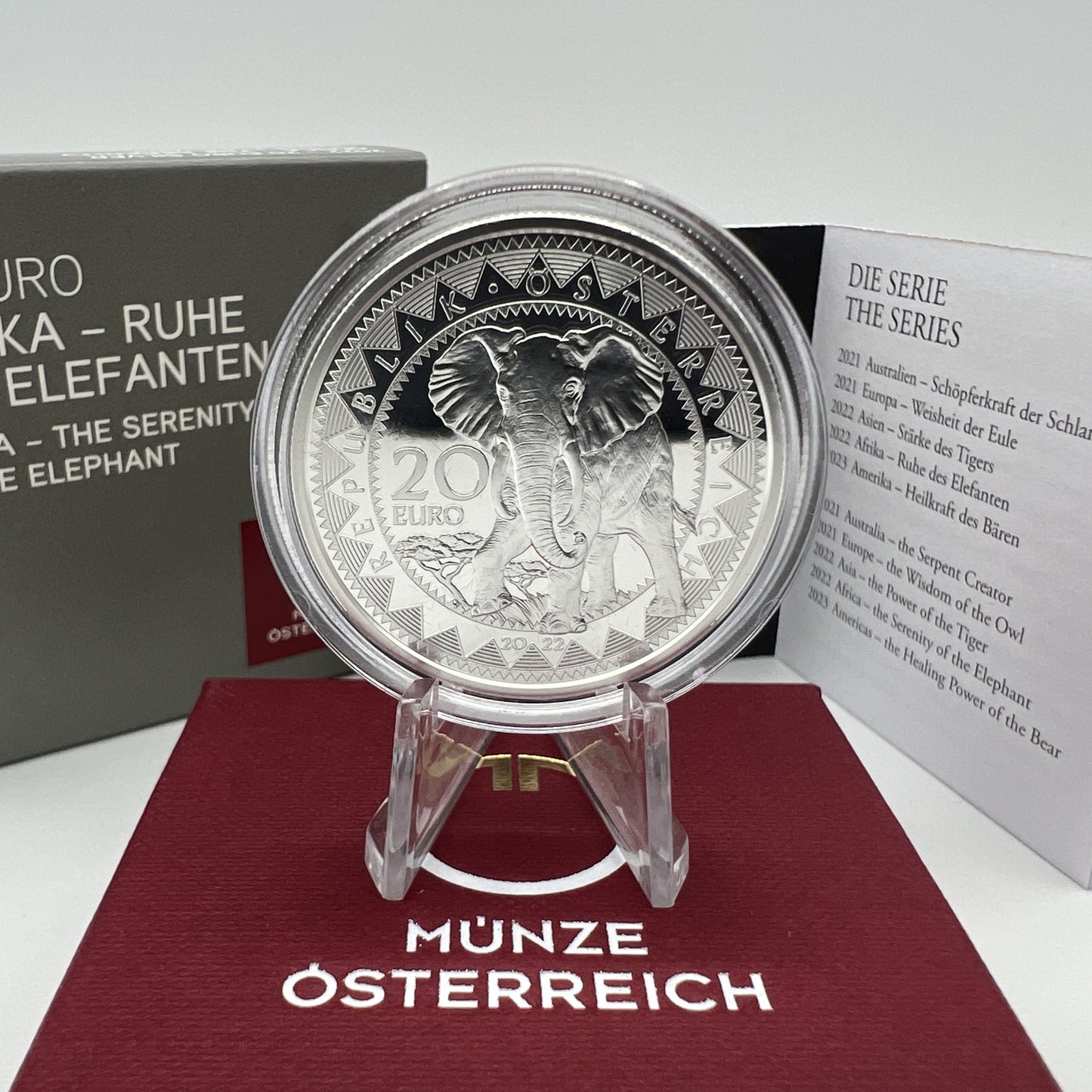 2022 A serenidade do Elefante - 20€ Áustria Proof