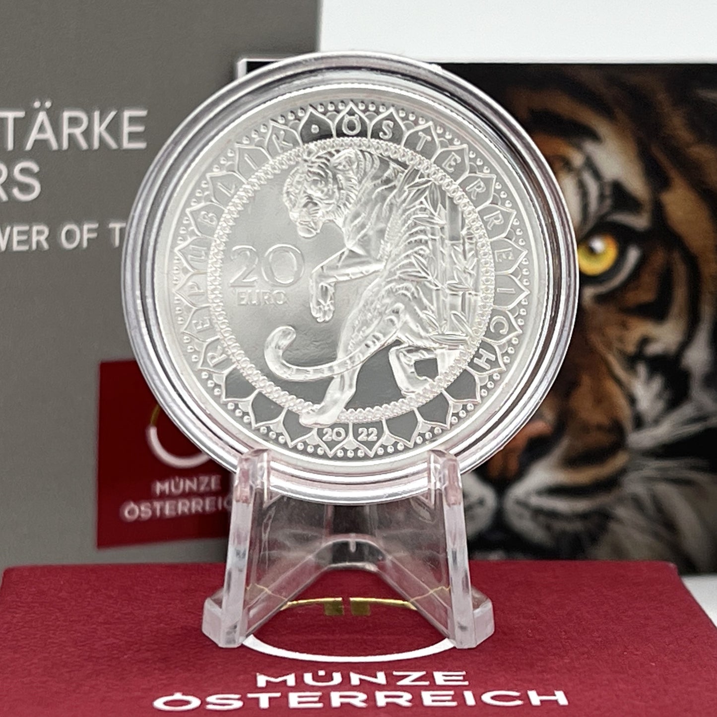 2022 O Poder do Tigre - 20€ Áustria Proof