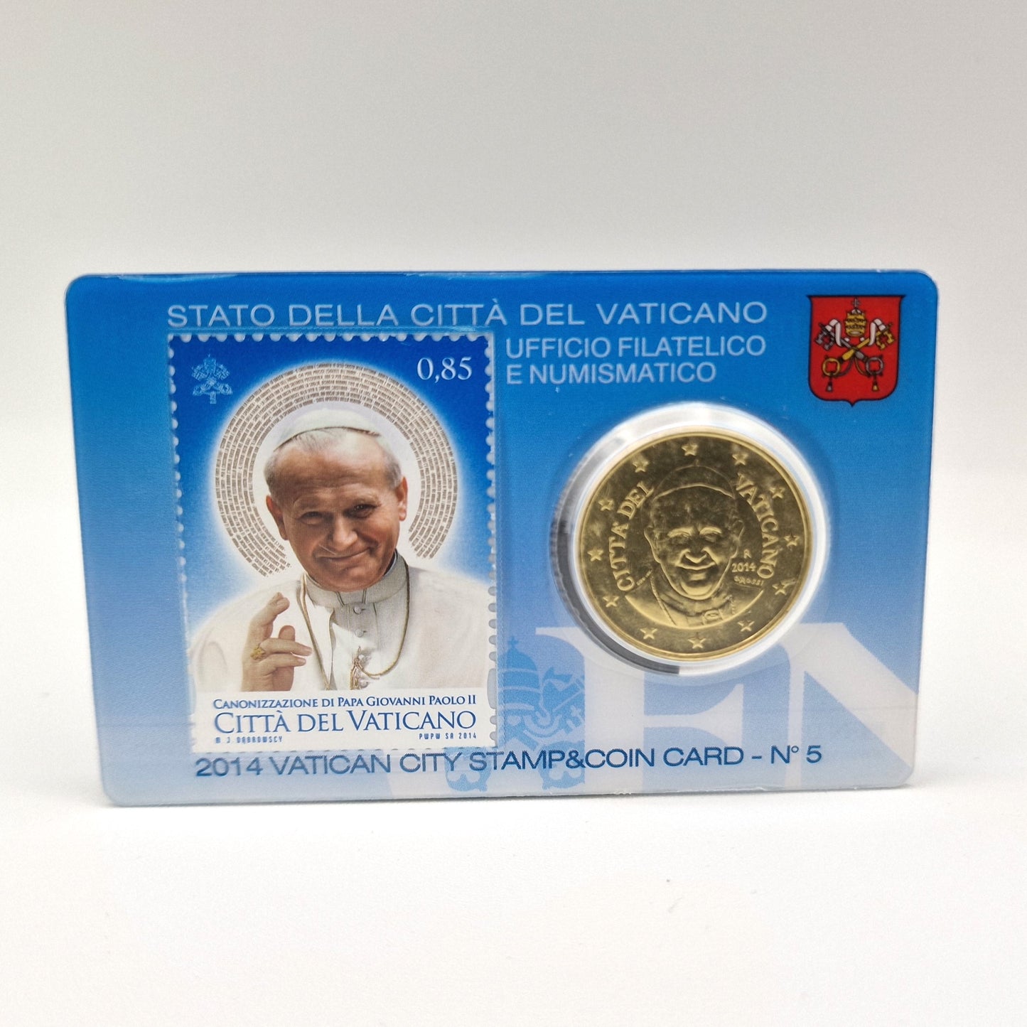 2014 50 Cent - Vaticano Coincard N5 c/ selo