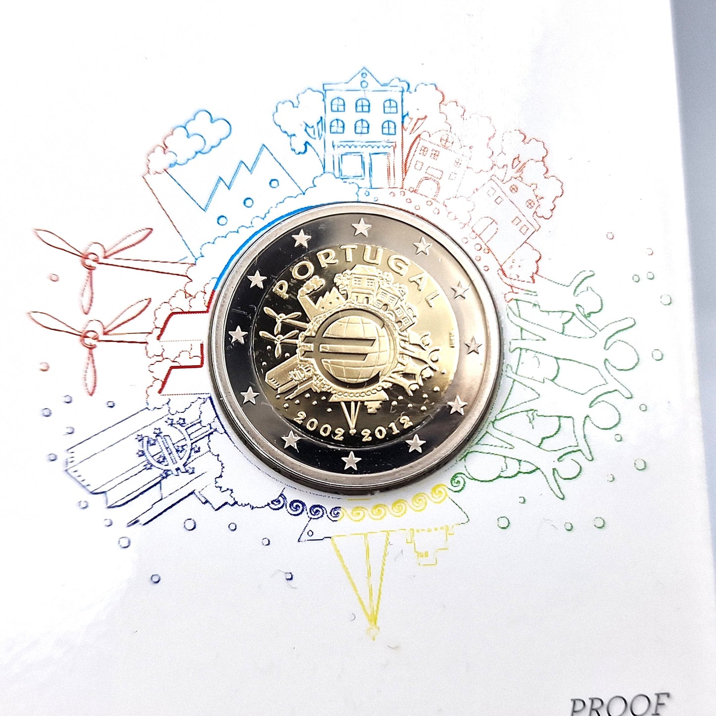 2012 10º Aniversário do Euro TYE - 2€ Portugal Proof