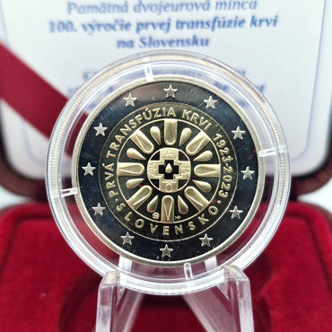 2023 1st Blood Transfusion - 2€ Slovakia Proof