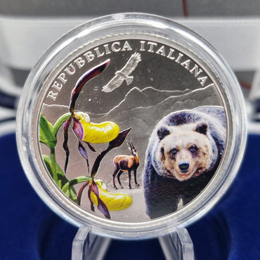 2023 Parque Nacional de Abruzzo (Prata) 5€ - Itália Proof