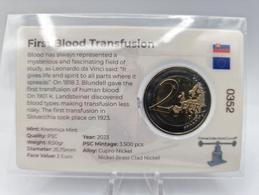 2023 Primeira Transfusão de Sangue - 2€ Eslováquia Coincard