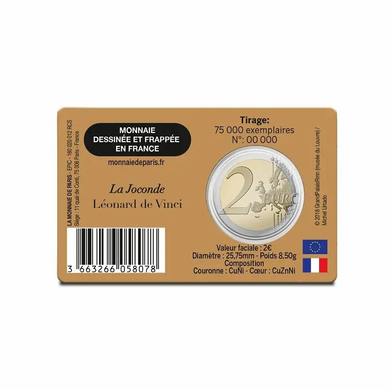 2025 Set (4X) Louvre 2025 - 2€ France Coincard
