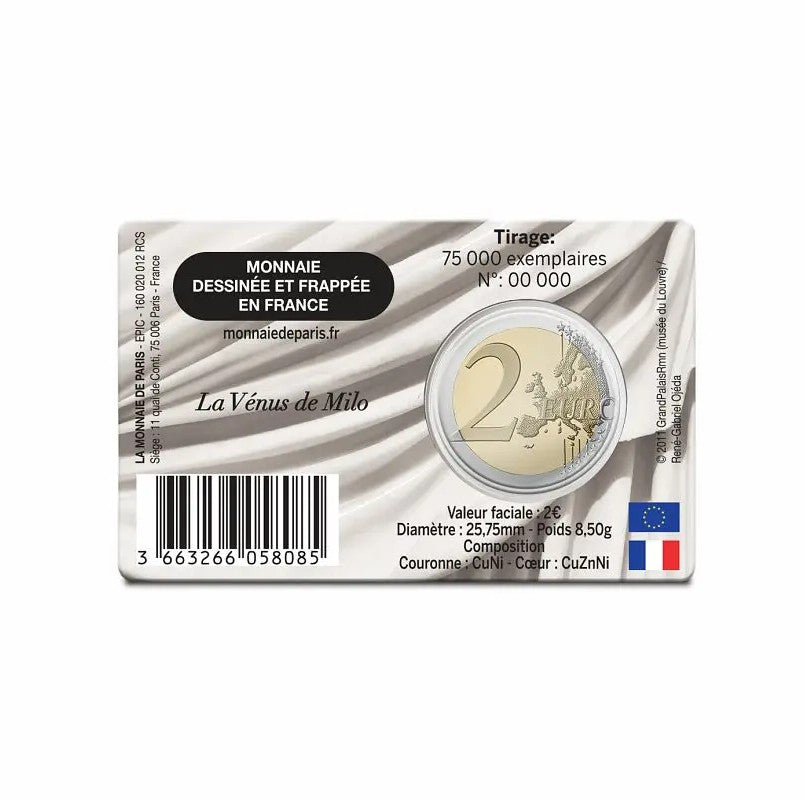 2025 Set (4X) Louvre 2025 - 2€ France Coincard