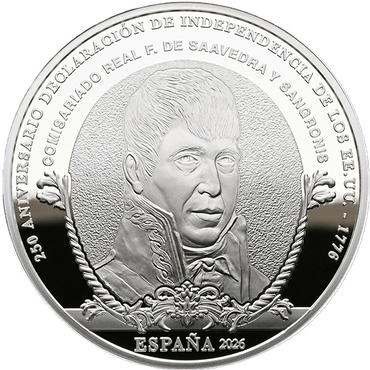 2026 Francisco de Saavedra - 10€ Espanha Proof
