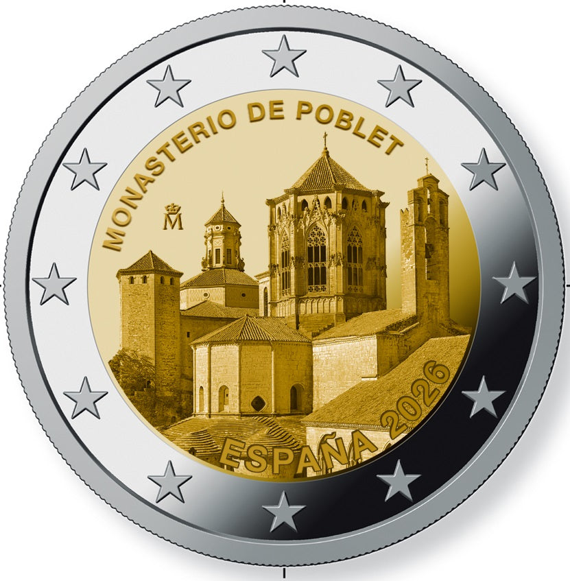 2026 Mosteiro de Poblet - 2€ Espanha Proof