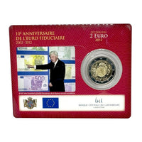 2012 TYE "10 Years of the Euro" €2 - Luxembourg Coincard