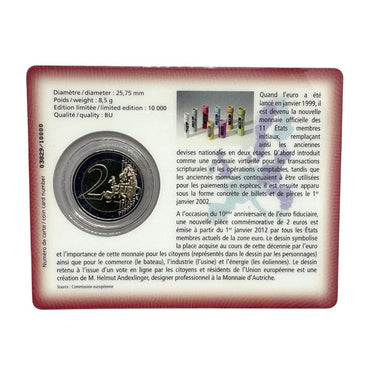 2012 TYE "10 Years of the Euro" €2 - Luxembourg Coincard