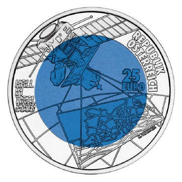 2003 700 anos cidade Tyrol  - 25€ Áustria Niobium Proof