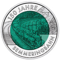 2004 150 Years of the Railway Semmering - €25 Austria Niobium Proof