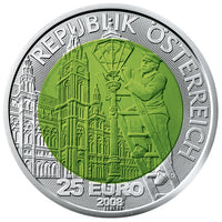 2008 Fascínio da Luz - 25€ Áustria Niobium Proof