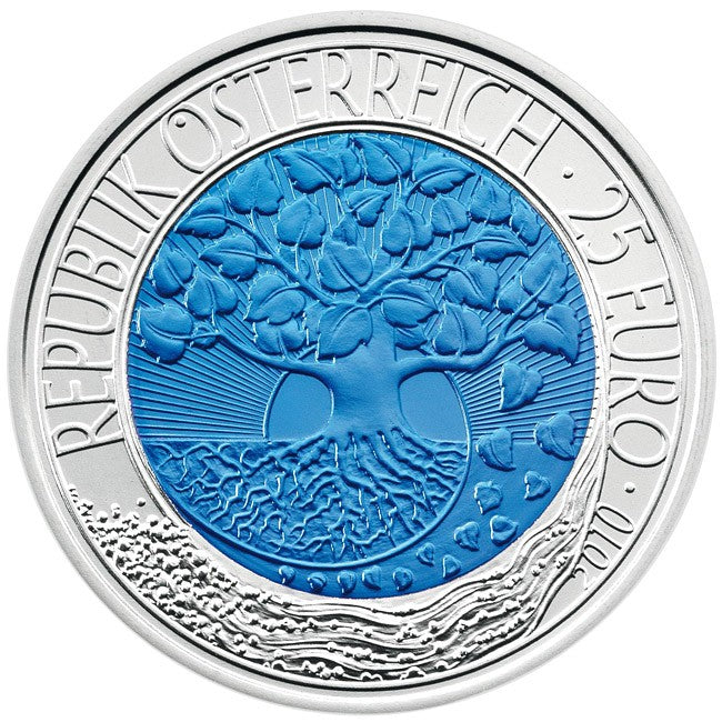 2010 Renewable Energy - €25 Austria Niobium Proof