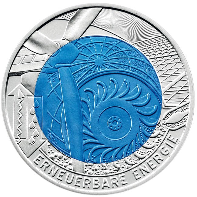 2010 Renewable Energy - €25 Austria Niobium Proof