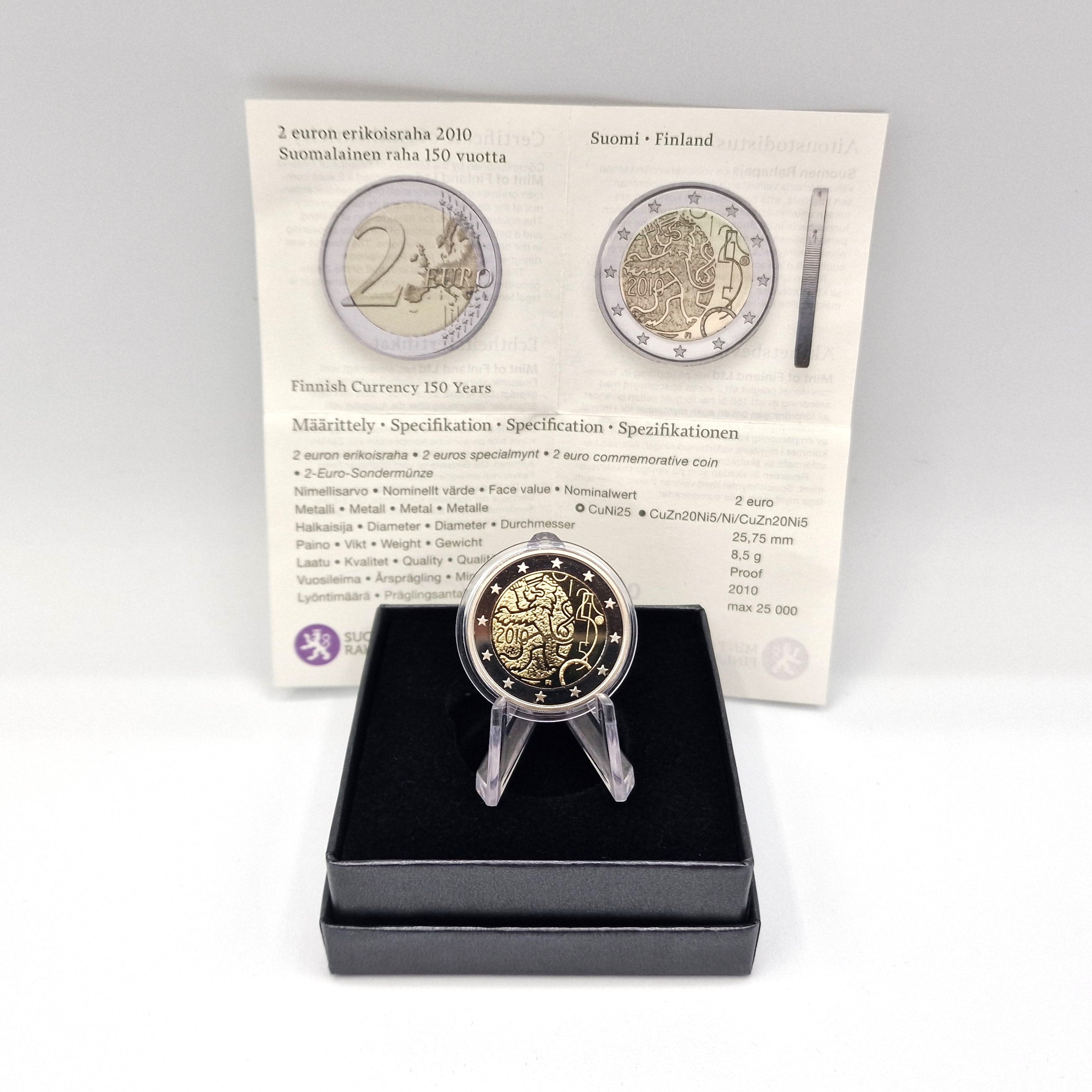 2010 Decreto Monetário de 1860 - 2€ Finlândia Proof