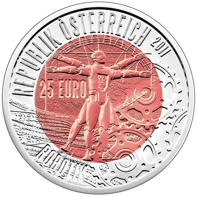 2011 Robótica - 25€ Áustria Niobium Proof