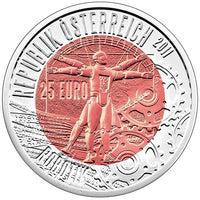 2011 Robótica - 25€ Áustria Niobium Proof