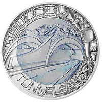 2013 Construção de Tunéis - 25€ Áustria Niobium Proof