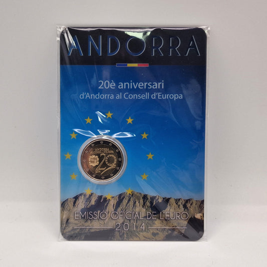 2014 20 anos no conselho da Europa - 2€ Andorra Coincard