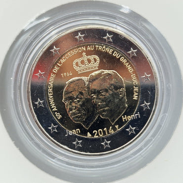 2014 50 Anos da Ascenção ao Trono 2€ - Luxemburgo Coincard