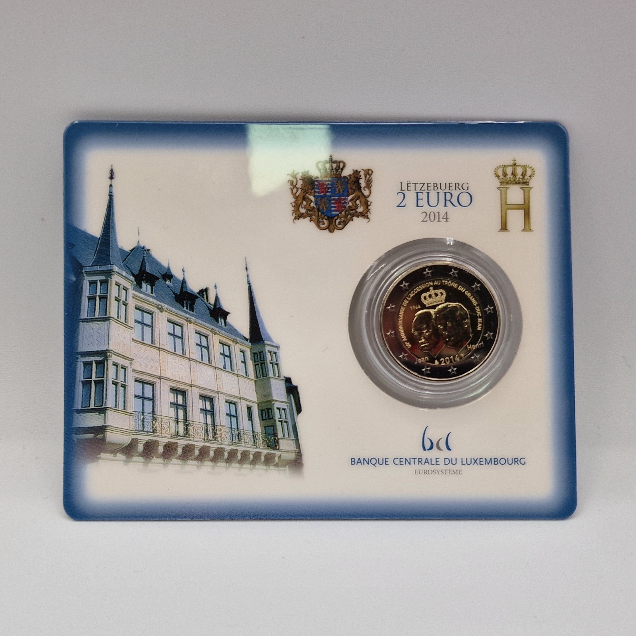 2014 50 Anos da Ascenção ao Trono 2€ - Luxemburgo Coincard