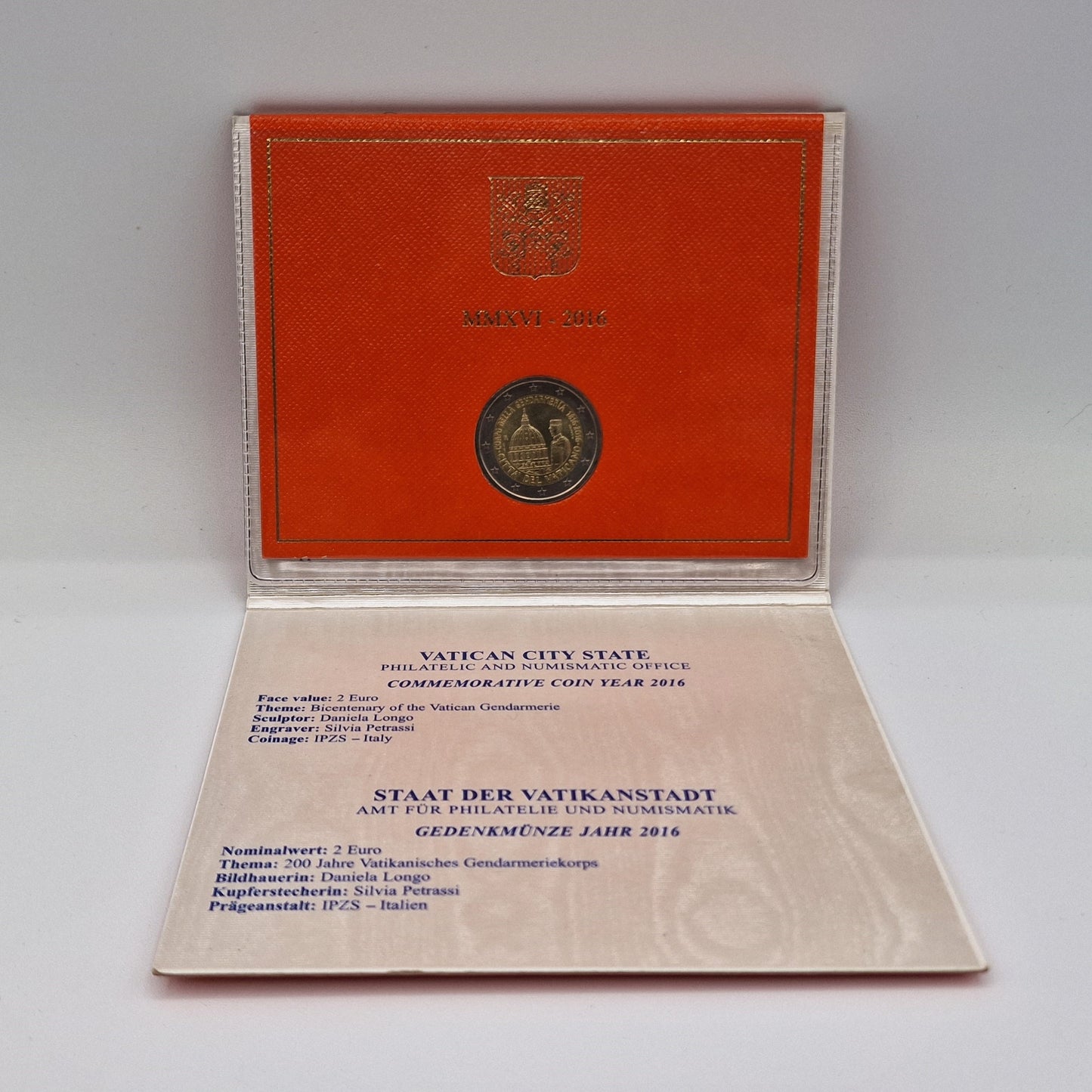 2016 "Corpo della Gendarmeria" (Vatican Police) - 2€ Vatican Coincard