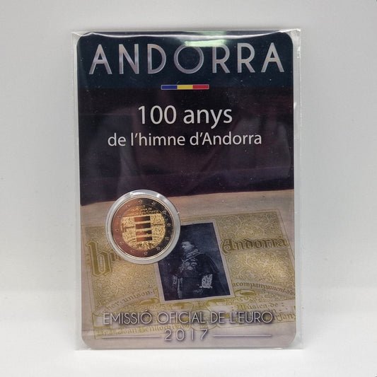 2017 100 anos do Hino de Andorra - 2€ Andorra Coincard