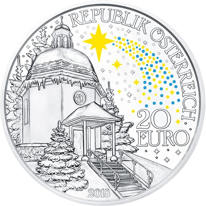 2018 200 anos Silent Night - 20€ Áustria Proof