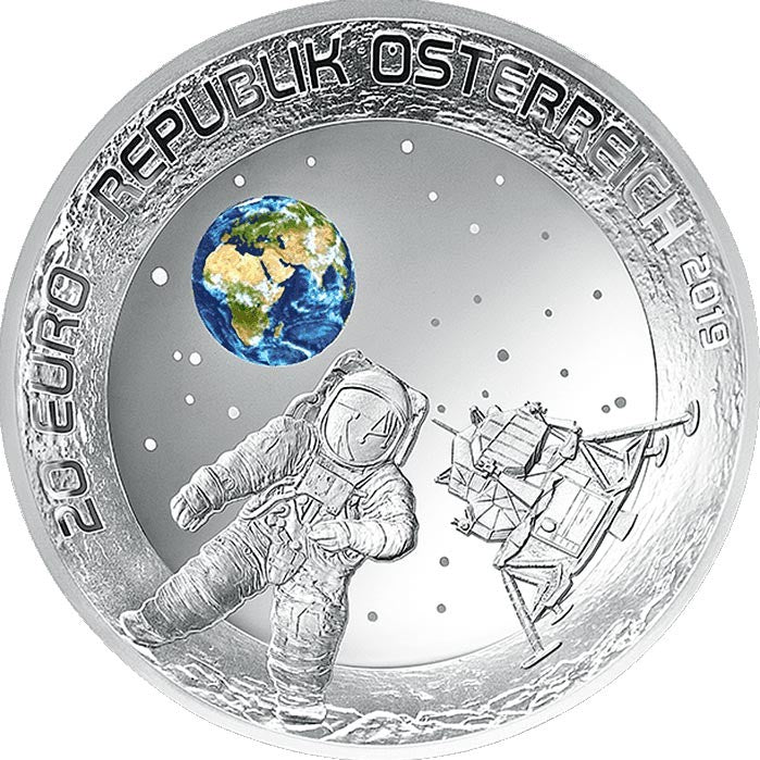 2019 Aterragem na Lua - 20€ Áustria Proof