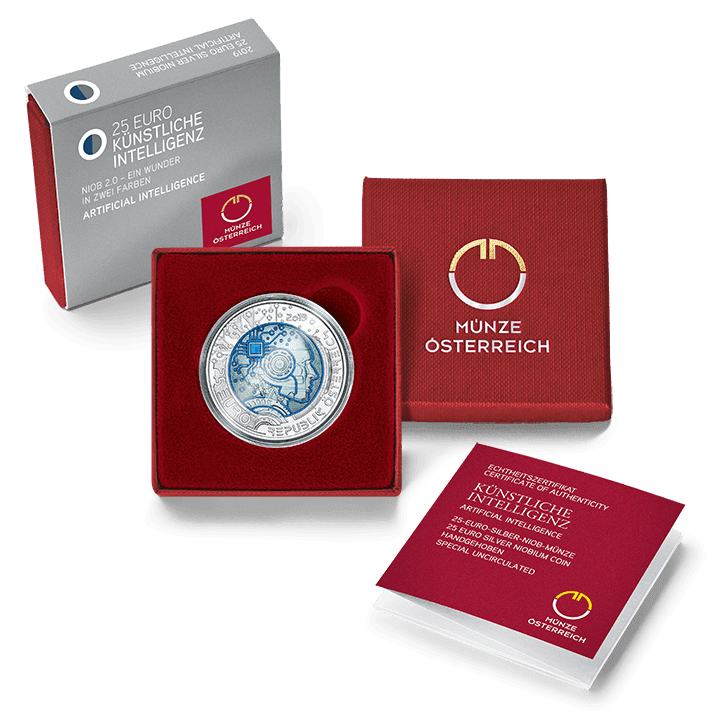2019 Artificial Intelligence - €25 Austria Niobium Proof