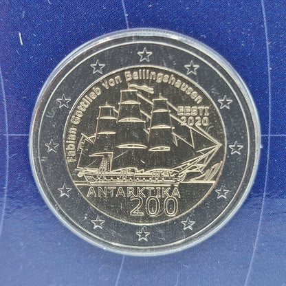 2020 200 anos da 1ª Expedição à Antártida - 2€ Estónia Coincard