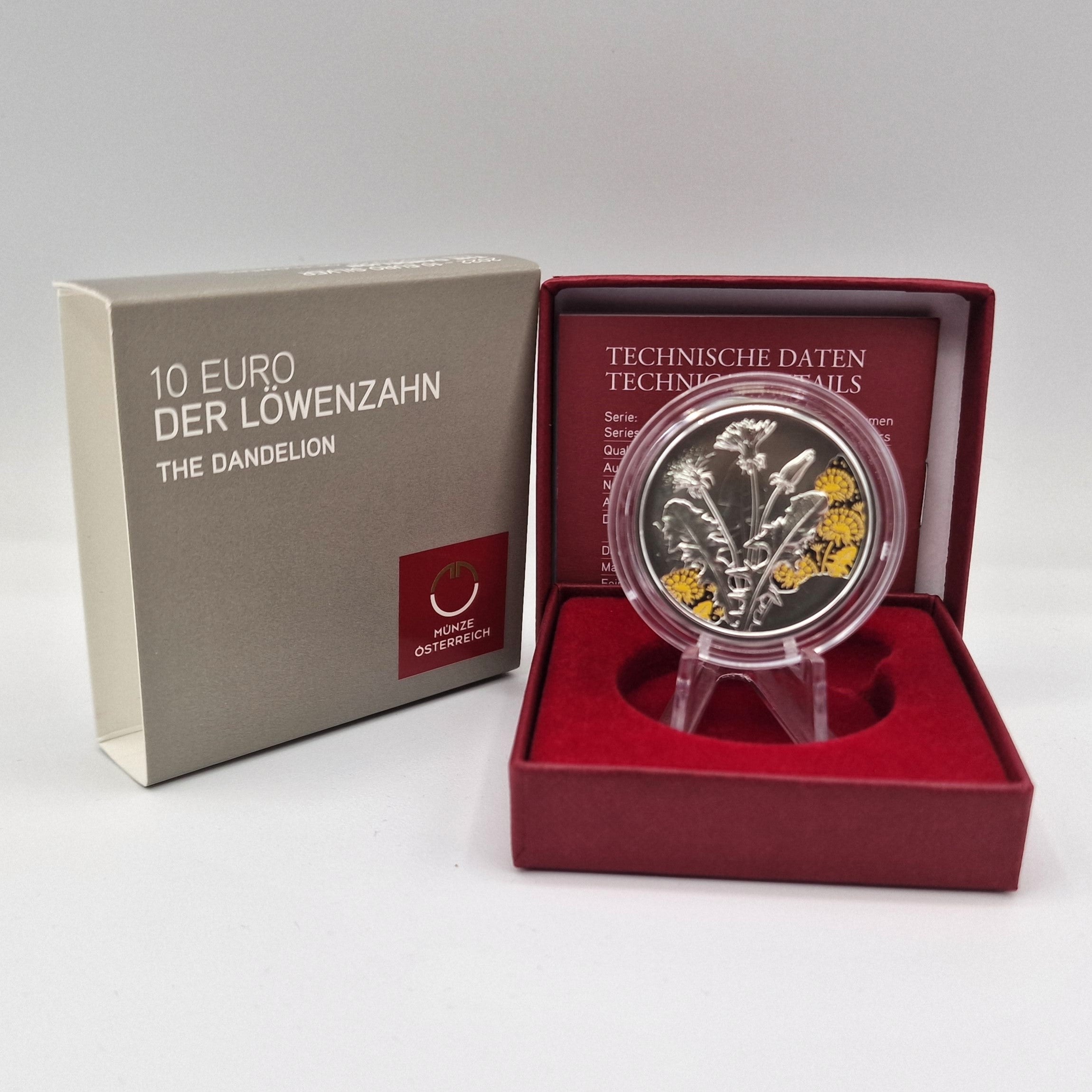 2022 Flôr Dente-de-Leão (Amarela) - 10€ Áustria Proof