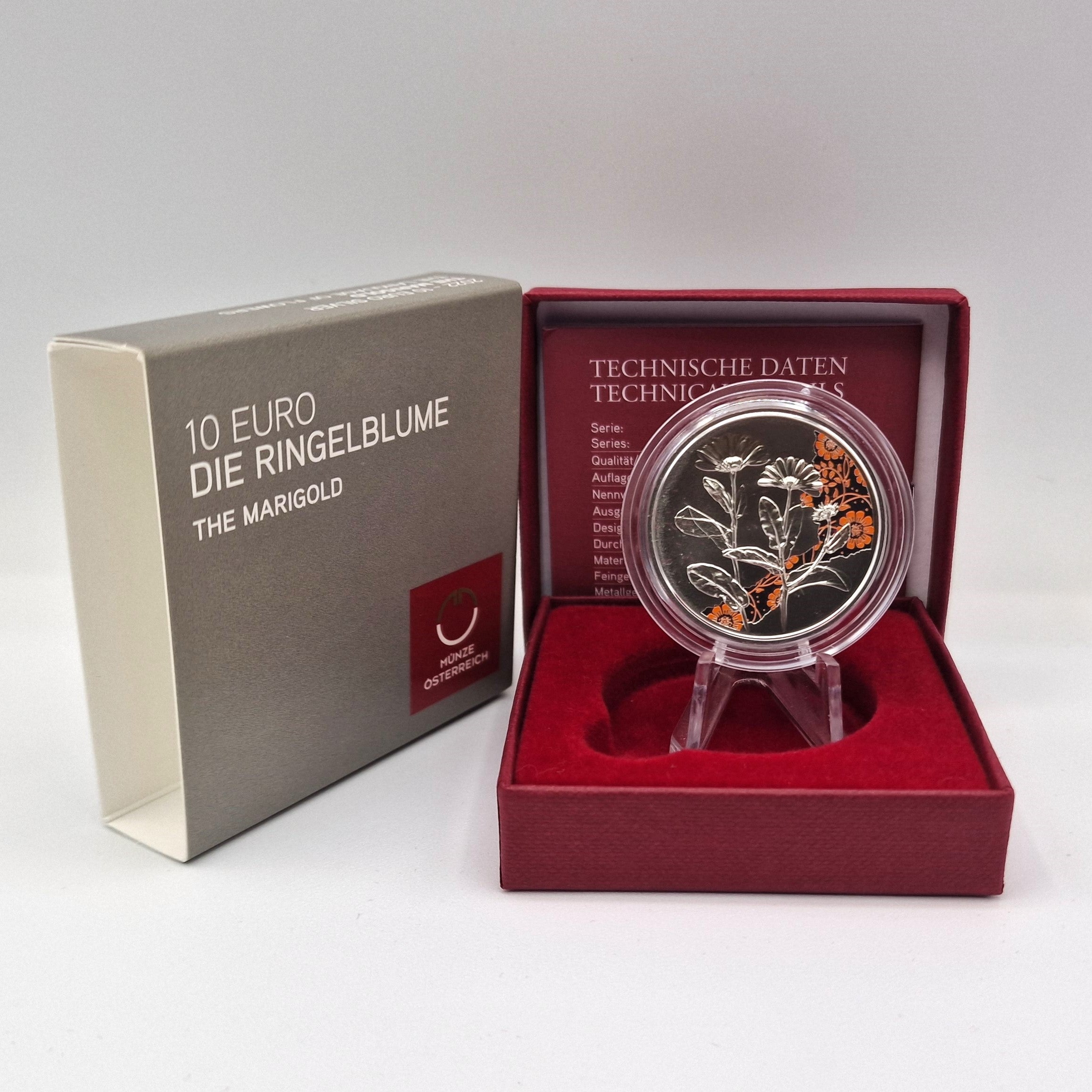 2022 Flôr de Calêndula (Laranja) - 10€ Áustria Proof